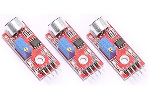 DEVMO 3PCS Mic Microphone Sensor High Sensitivity Sound Detection Module Compatible with A-rduino PIC AVR