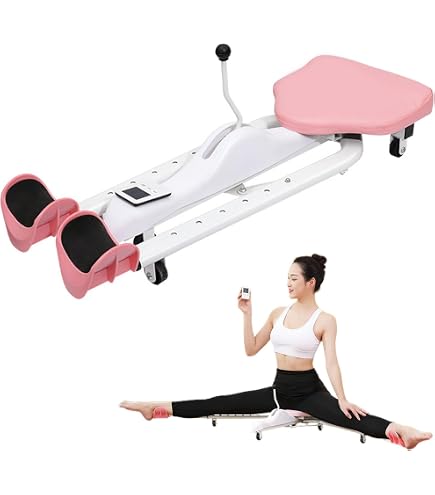 GAORUTO - Appareil D'étirement Des Jambes Pour Grand écart - Réglable De 0 à 180° - Minuterie Incluse - Capacité 150 Kg - Pour Danse, Gym, Yoga - 3