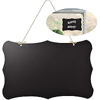 FEIGO Kreidetafeln Doppelseitigen, Schiefertafel mit Juteschnur Holztafeln Wellenförmiges Memotafel zum Aufhängen für…