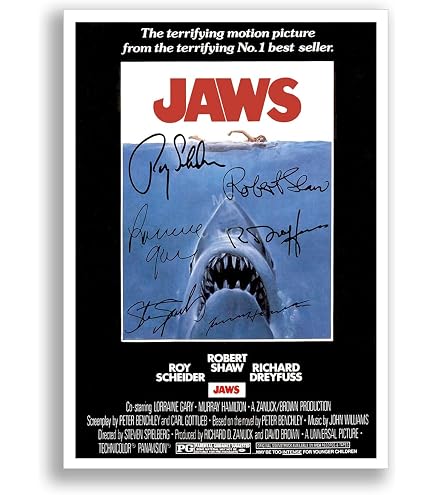 ssur サー　シルクスクリーン　JAWS ポスター JAWS Classic Movie Poster Various Sizes (A2 Size 42 x 61 cms