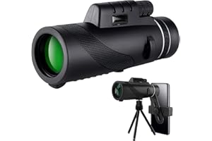 GAINSTEN 10x42 Monocular Telescope High Power for Adults All-Optical Glass Lenses Deliver Sharp Imaging Waterproof Coating K9 Prism Portable Small Handheld Spotting Scopes for Bird Watching Hiking Camping