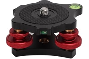 KOPEME Nivel de burbuja con triple rueda de ajuste LP‑64 Base de nivelación Resistencia a la corrosión multidireccional para cámara de rótula