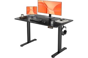 Morsut Escritorio Electrico de Pie 120x60 cm, Escritorio Regulable en Altura con Gestión de Cables, Escritorio de Ordenador Sit/Stand con Función de Memoria y Protección contra Colisiones, Negro
