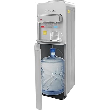 Waterdispenser | Geschikt voor 18,9 liter fles | Met kraan | Wit en Blauw | Efficiënt