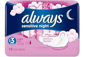 PROCTER & GAMBLE Always Sensitive Ultra Night Pads, 10 podkładek