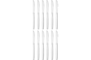 GRÄWE Nóż stołowy ze stali nierdzewnej, zestaw 12 noży, noże z ząbkowanym szlifem, polerowane, nadają się do mycia w zmywarce - seria Königstein