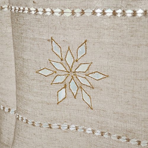 KING DO WAY archaistisch Scheibengardine&Klein Kaffee Vorhang mit Baumwolle-Leinen Küchen Vorhänge Gardinen /Hälfte/Kurz Vorhangs Home Dekoration Kitchen/cafe Curtain, H*B 45*150cm - 2