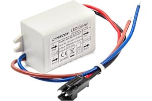 Chanzon LED Driver 300mA (Constant Current Output) 3V-20V (Input 85-277V AC-DC) (1-6) x1W 1W 2W 3W 4W 5W 6W Power Supply 300 mA Lighting Transformer Drivers for High Power COB Chips (Plastic Case)