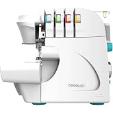 Cecotec BelleCouture OverLock Sewing Machine, 1100 rpm Speed, Adjustable Press Pressure, Differential Feed, 4 Thread Stitch F
