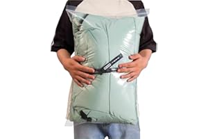 ATB-Foger 30Pcs Travel Clothes Storage Bags Clear Zip Lock Resealable Large Plastic Luggage Pouch For Clothes, Storage, Towels and Organising 40 x 50cm