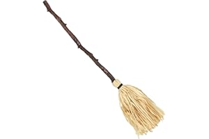 W WIDMANN MILANO PARTY FASHION WIDMANN 03231 - Escoba de bruja desmontable, Unisex - Adulto, Marrón, 125 cm