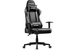 GTPLAYER Fotel gamingowy Krzesło do biurka biurowe fotele biurowy obrotowe Krzesło dla graczy z regulacją wysokości o ergonomiczny design szary