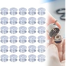 Bobine Per Macchina Da Cucire - 25 Pezzi, Plastica Trasparente, Ø6mm - Universali, Con Scatola Portabobine - Foto 7