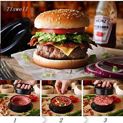 Tiswell 3in1 Hamburgerpressen-Set Patty Maker Hamburgerpresse Küchenhelfer Grillzubehör BBQ - 4