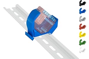 SHELLY HUTSCHIENENHALTER PW3D Shelly Plus Support pour rail DIN 35 mm Bleu