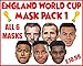 Price comparison product image England Football Squad Mask Pack 1 - World Cup 2018 Russia Squad Party Fancy Dress Masks Footballer Three Lions Pack