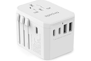 EPICKA Adattatore Universale da Viaggio 30W, Adattatore Presa Universale da Viaggio, Adattatore Giappone da Viaggio con 3 USB-C, 2 USB-A, Adattatore Spina per Italia USA UK Australia, Bianco