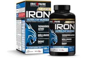 BRULE GRAISSE IRON ULTRA FAT BURNER E.A.A - Complexe Biaminoée, Glavanoïd Puissant et Efficace - Minceur Femme et Homme - Eric Favre