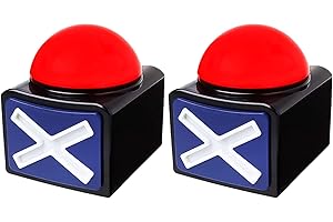 BUYVIKAY Spiel Antwort Buzzer mit Sound,Game Buzzer,Spiel Show Buzzer- Spiel Buzzer mit Lichtern und Quiz Got Talent Buzzer Familie feud Spiel mit Buzzer Buzzer für Klassenzimmer (2 Pack)