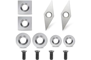 GothicBride Wendeschneidplatten Drehmeißel 8 Stück Hartmetall Drechselwerkzeuge für Holz Drehmaschinen, Drechselzubehör Finisher-Werkzeug(8 Stück)