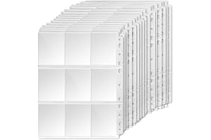 GIGTOOP Classeur de cartes 60 pages 1080 Pochettes pour Cartes Pokemon,Transparent Trading Card Sleeves Jeu de Rangement Collection pour Pokemon, Basketball/Football Porte Carte