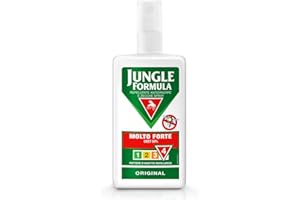Jungle Formula Molto Forte Spray Repellente antizanzare - Fino a 9 ore di protezione - Zanzare, zecche, insetti aggressivi - Deet 50% - Condizioni estreme, viaggi tropicali e zone infestate - 75 ml