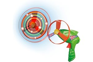 PAUL GÜNTHER Günther Flugspiele 1691 - Propeller Spielzeug Turbo Light, ca. Ø 9 cm, fliegender Rotor mit Leuchtdioden, für Kinder ab 5 Jahren, inkl. Startpistole