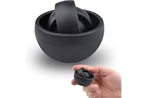 Steemjoey 3D Infinite Flip Fidget, Dekompresja 3D Ball, niepokój Relief i palce Stres Zwalniające Zabawki sensoryczne Zabawki ADHD Toys Interaktywne zabawki dla dzieci Dorosłych i Czarny
