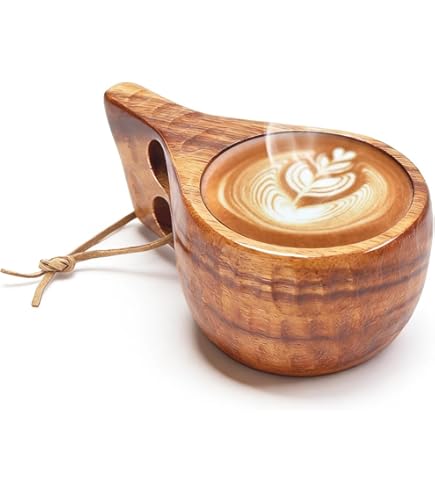 Kuksa hand gesneden houten mok-Kuksa Guksi dieren hoofd afbeelding Cup