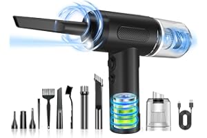 SJPZWCRL Souffleur Air Comprime Aspirateur Duster: 3 En 1 Aspirateur Voiture Dépoussiéreurs Électriques Puissants 3 Vitesses 50000 TR/Min Mini Souffleur Sans Fil Pour Clavier, Ordinateur, Voiture, Bureau