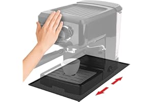 Bonna Macchina da caffè, Tappetino Antiscivolo, Accessorio per Macchina da caffè, Compatibile con Siemens EQ6, De'Longhi Magnifica, ECC., Philips LatteGo, ECC. Nero