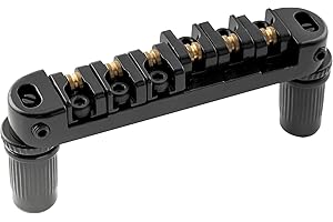 Musiclily 51,5mm Chevalet à ouleaux Tune-O-matic Roller Bridge pour Guitare électrique type Les Paul, Noir