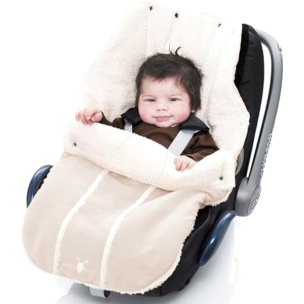 Wallaboo Footmuff Soft Suede and fleece Lining, Recycled Polyester,  Universal Fitting, 0 to 12 Months, Toddler, Fits any Stroller u0026 Jogger, Baby  sleeping bag for Car seat, Color: Ecru : Wallaboo: Amazon.co.uk: