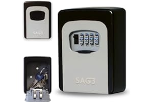 GENÉRICO Caja de Seguridad Guarda Llaves con código de 4 dígitos. Caja Llaves Pared para hogar, Oficina, Airbnb. Caja para Llaves de Pared Resistente al Agua y al óxido. Caja de Seguridad para Llaves (Gris)