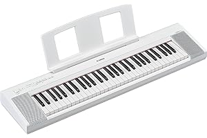 Yamaha Piaggero NP-15WH Keyboard, Pianino cyfrowe z 61 klawiszową klawiaturą i i 15 brzmieniami instrumentalnymi, lekki i przenośny