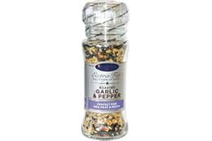 Santa Maria Roasted Garlic & Pepper Seasoning Grinder – Premium Spice Mix That Works Perfectly for Tacos, Grills, Pasta & Salads, 80 g (Pack of 1)