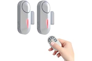HEYI Door Alarm Alarm System for Your Home Front Door Open and Close Alarm Door Entrance Alarm Detector Window Alarm Door Alarm with Remote Adjustable Volume Garage Shed Alarm Battery Powered with Delay