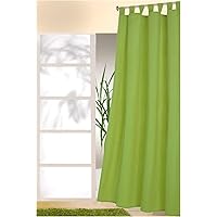 heimtexland ® Dekoschal mit Schlaufen und Kräuselband Uni Blickdicht Aber lichtdurchlässig - Vorhang einfarbig…