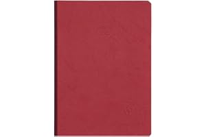Clairefontaine 795432C Collection Nomaddict (ex Age Bag) Un Carnet Cousu Dos Toilé Rouge - A5 14,8x21 cm - 192 Pages DOT - Papier Blanc 90 g - Couverture Carte Lustrée Grain Cuir