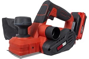 Olympia Tools X20S™ Planer 20V 1 x 2.0Ah Li-ion Soft Grip Handle Provides Added Comfort and Control and Fitted with a dust Bag That Keeps The Work Free from Debris and dust