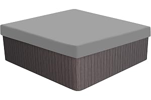 PATIKIL 230 x 230 x 30 cm fyrkantigt badtunna, 210D Oxford vattentätt dammtätt SPA-skydd uteplats möbelöverdrag för badkar ut