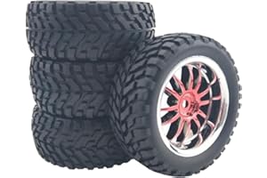 DEERACE Perfeclan RC Upgrade Reifen Reifen für Wltoys 144001 124018 124019 1/10 Off Road Modell Ersatz - rot