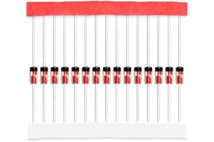 (Paquete de 20 piezas) Chanzon 1N34A 1N34 Diodo de germanio 50mA 65V DO-35 (DO-204AH) IN34A IN34 Axial para detección de radio TV FM AM