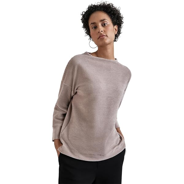 Street One Maglietta Cozy Donna Scollo A V Fantasia Grafica Cotone