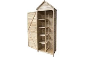 GARDIUN KNH1099 - Armario Jardín Candy 35x70x177 cm de Madera