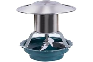 UZIAH Aspiratore di Fumo 120W per Camino e Canna Fumaria, Induttore di Tiraggio per Estrattore d'Aria Barbecue, 14~21cm