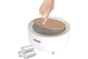 CRITIVE-SHOP Stołowy kosz na śmieci z pokrywką prasową, mały kosz na śmieci z pokrywką, 3 worki na śmieci, mały kosz na śmieci, mały 2 l, do łazienki, kuchni, salonu, na biurko, do samochodu