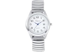 JewelryWe Orologio Elastico Da Donna Uomo: Cinturino in Metallo Lega Colorati Retro Vintage Orologio al Quarzo Piccolo Idee Regalo Festa della Mamma Papa'