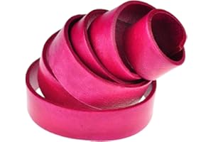 ‎ESNADO esnado Lederband, Lederriemen Flach. 1 Meter. Breite/Farbe: wählbar (Breite: 20 mm, Antik Pink) | ECHTES Leder | pflanzlich gegerbt | Schmuck, Armbänder, Basteln, Dekorieren, DIY, Mittelalter