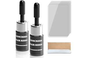 NIMEDALA Cracks Gone Glass Kit de réparation de verre pour pare-brise, liquide de réparation rapide pour éclats, fissures, fissures en forme d'étoile (30 g) (lot de 2)